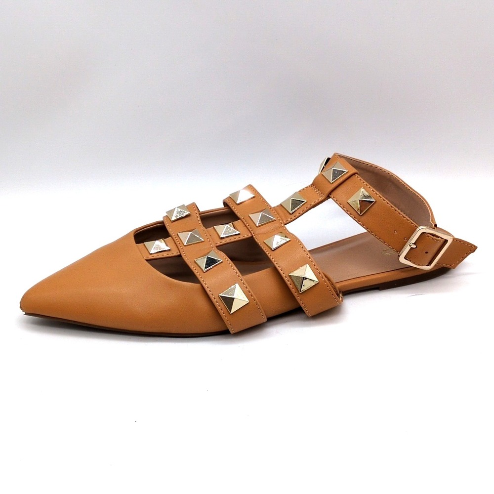 Mix No. 6 Shoes Womens India Beige 11‎ Sandal Studded Pointed Toe Buckle Strap